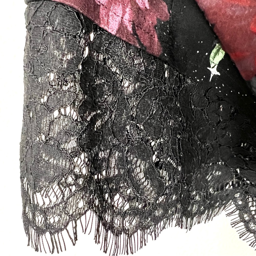 Torrid Black and Red Embellished A-Line Midi Skirt - Picture 4 of 8